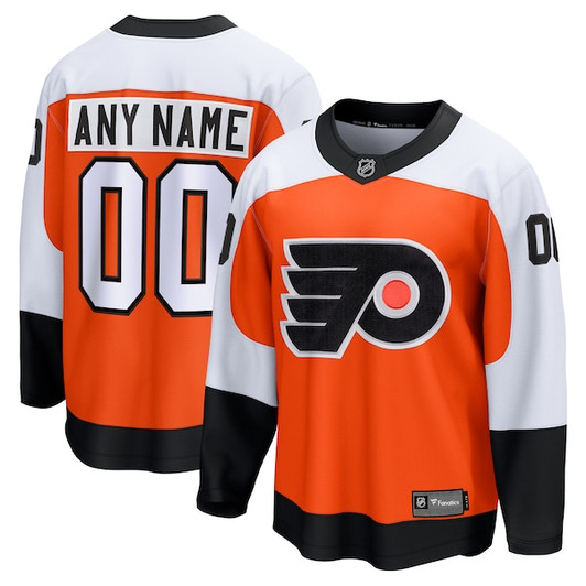 Men's Philadelphia Flyers  Fanatics Orange Home Breakaway Custom Jersey