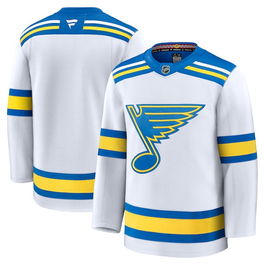 Men's St. Louis Blues Fanatics White Away Premium Jersey