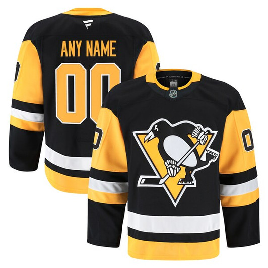 Men's Pittsburgh Penguins Fanatics Black Home  Pro Custom Jersey