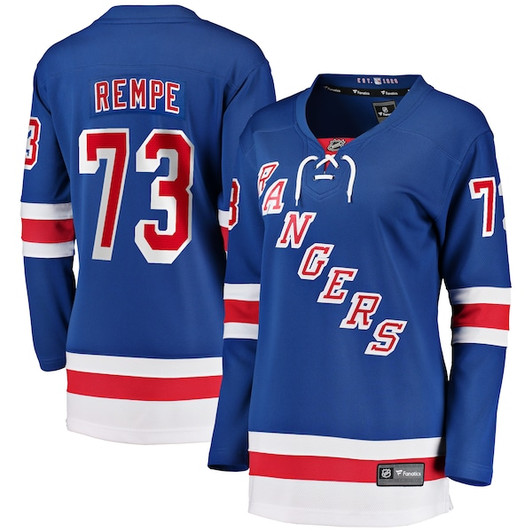 Women's New York Rangers Matt Rempe Fanatics Blue Home Breakaway Jersey