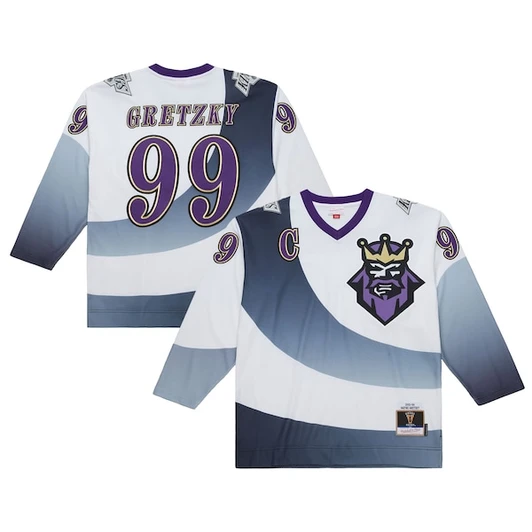 Men's Los Angeles Kings Wayne Gretzky Mitchell & Ness White 1995-96 Power Play Jersey