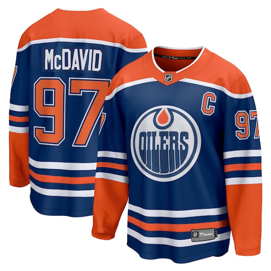 Men's Edmonton Oilers Connor McDavid Fanatics Royal Home Breakaway Jersey