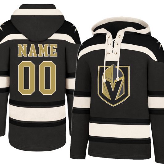 Personalized Player Name & Number Vegas Golden Knights Lacer Pullover Hoodie, Vegas Golden Knights NHL Heavyweight Jersey Lacer Hoodie LTRP