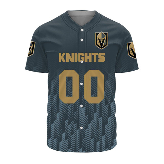 Vegas Golden Knights Baseball Jersey Logo Sport Ombre  - NHL