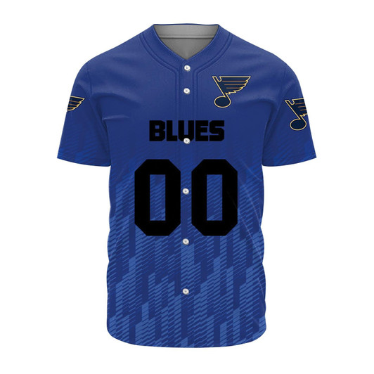 St. Louis Blues Baseball Jersey Logo Sport Ombre  - NHL