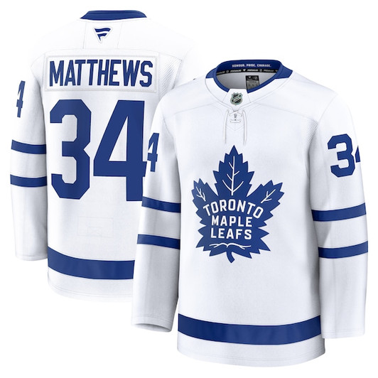 Men's Toronto Maple Leafs Auston Matthews Fanatics White Away Premium Jersey