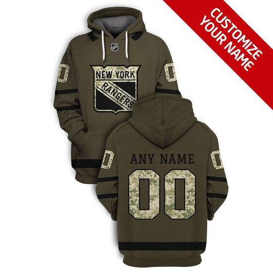 New York Rangers Nhl Hockey Team Personalized Number Name Green Jersey Style Gift For Rangers Fans Hoodie