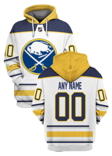 Buffalo Sabres Nhl Hockey Team White Personalized Number Name Jersey Style Gift For Sabres Fans Hoodie