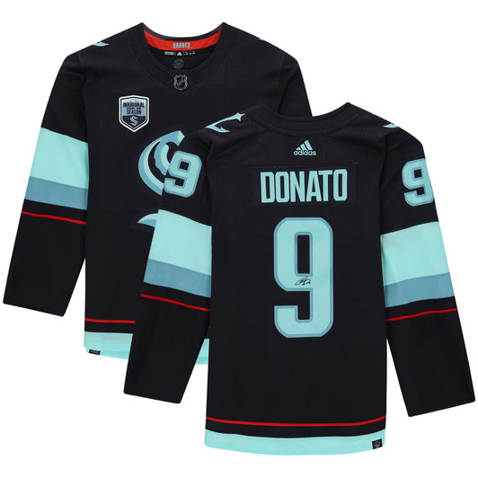 Ryan Donato Seattle Kraken Fanatics  Autographed Deep Sea Blue adidas  Jersey with Inaugural Season Jersey Patch