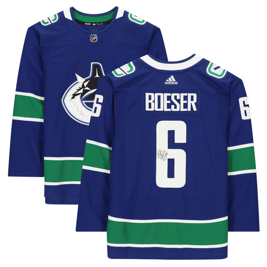 Brock Boeser Vancouver Canucks Fanatics  Autographed 2019 Model Blue Adidas  Jersey