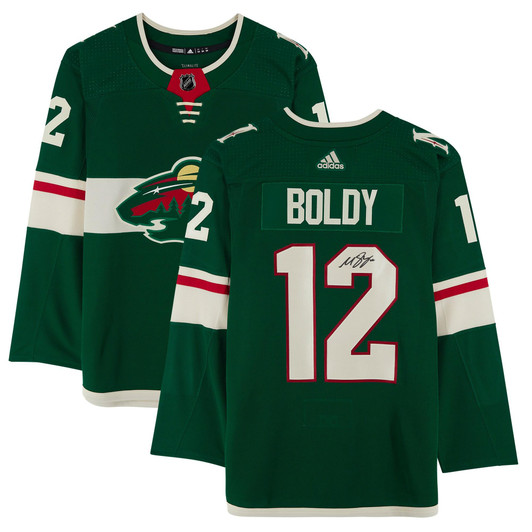 Matthew Boldy Minnesota Wild Fanatics  Autographed adidas  Jersey - Green