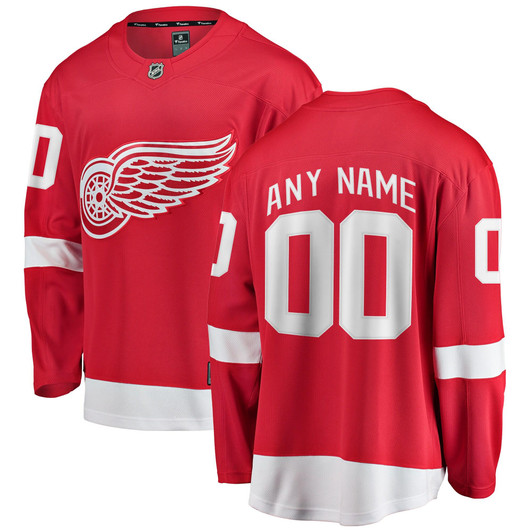 Detroit Red Wings Fanatics Branded  Home Breakaway Custom Jersey - Red