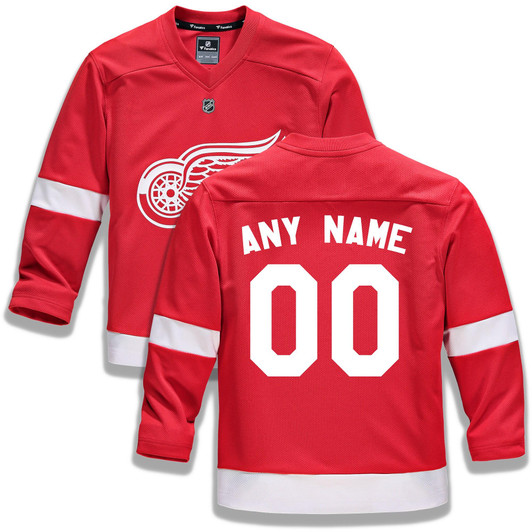 Detroit Red Wings Fanatics Branded  Home Replica Custom Jersey - Red