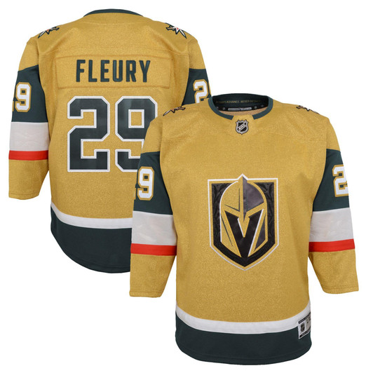 Youth Vegas Golden Knights Marc-Andre Fleury Gold 2020/21 Alternate Player Jersey gift for Vegas Golden Knights fans