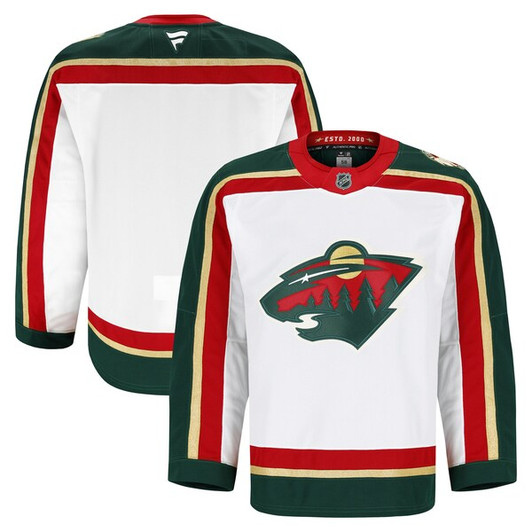 Men's Minnesota Wild  Fanatics White 25th Anniversary  Pro Jersey