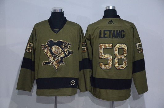 Pittsburgh Penguins Kris Letang #58 2020 Stadium Series Camo Jersey Jersey