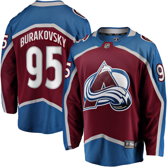 Men'S Fanatics Branded Andre Burakovsky Burgundy Colorado Avalanche Team Color Breakaway Player Jersey