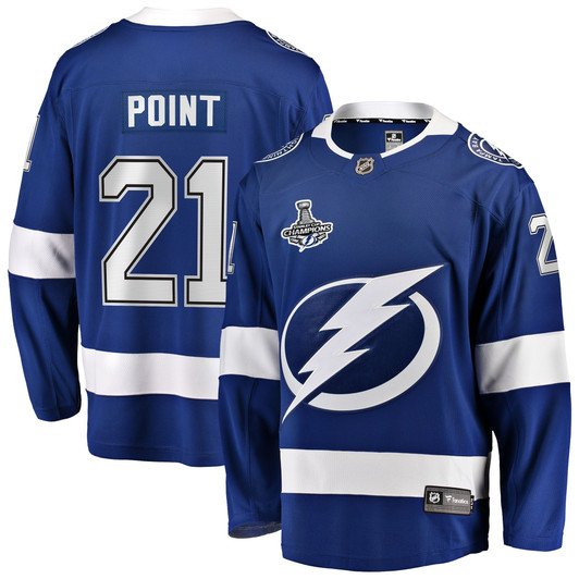 Men'S Fanatics Branded Brayden Point Blue Tampa Bay Lightning Home 2020 Stanley Cup Champions Breakaway Jersey