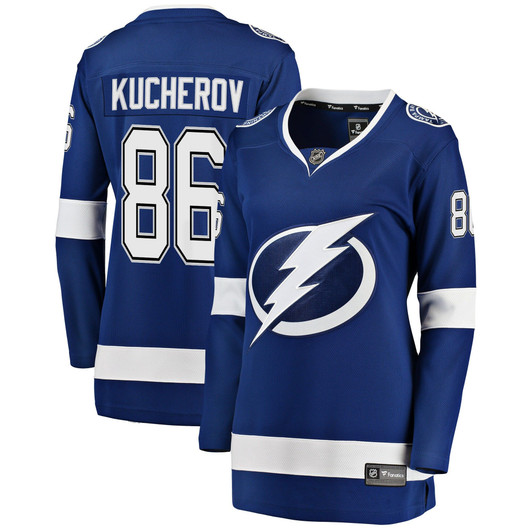 Women'S Fanatics Branded Nikita Kucherov Blue Tampa Bay Lightning Premier Breakaway Player Jersey