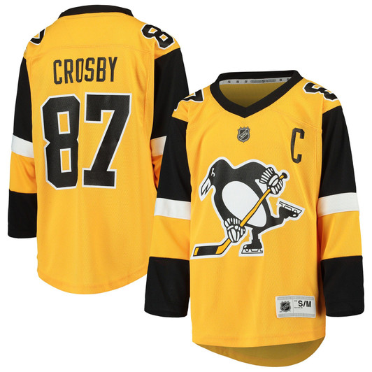 Youth Sidney Crosby Gold Pittsburgh Penguins Alternate Replica Player Jersey