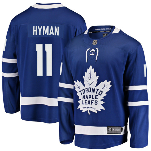 Men'S Fanatics Branded Zach Hyman Blue Toronto Maple Leafs Breakaway Player Jersey