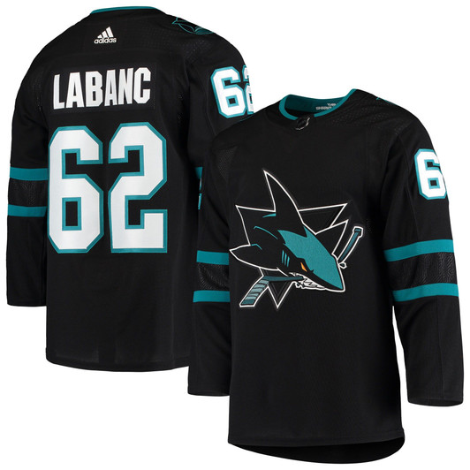 Men'S Adidas Kevin Labanc Black San Jose Sharks Alternate  Jersey