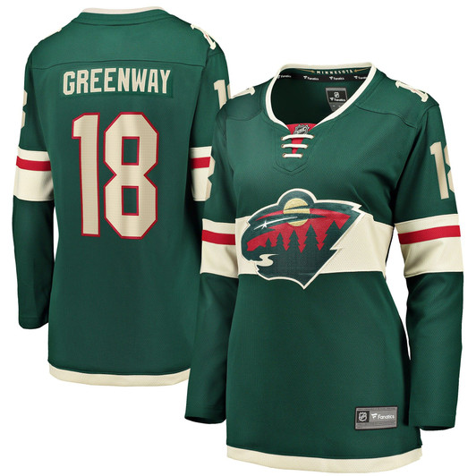 Jordan Greenway Minnesota Wild Fanatics Branded Women'S Home Breakaway Player Jersey - Green