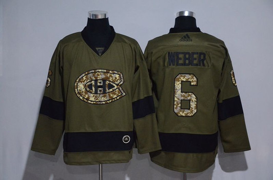 Montreal Canadiens Shea Weber 6 2021 Stadium Series Camo Jersey