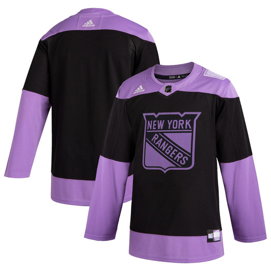 Men'S Adidas Black New York Rangers Hockey Fights Cancer Practice Jersey