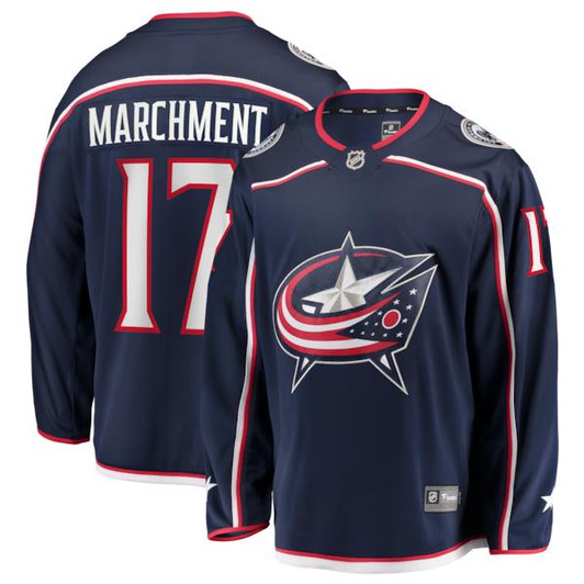 Men's Columbus Blue Jackets Mason Marchment Fanatics Navy Home Premier Breakaway Player Jersey