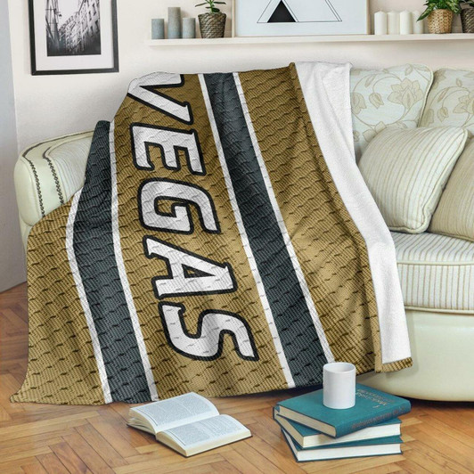 Vegas Golden Knights Fan Unofficial Hockey Jersey Fleece Blanket, Custom Blankets, Weighted Blanket, Large Size 60X80 Inches, Blanket834