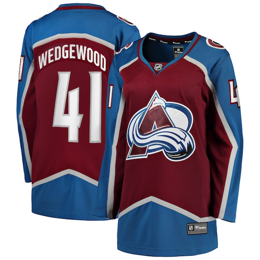 Women's Colorado Avalanche Scott Wedgewood Fanatics Burgundy Home Breakaway Jersey
