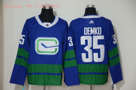 Vancouver Canucks Thatcher Demko #35 2020 Nhl Blue Jersey Jersey