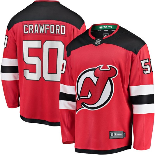New Jersey Devils Corey Crawford Nhl 2020 New Arrival Red Jersey