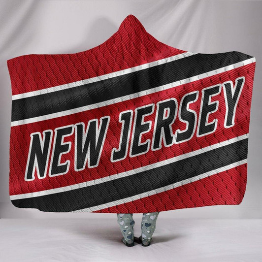New Jersey Devils Unofficial Hockey Jersey Hooded Blanket Adult Youth, Large Size 60X80 Inches, Hooded Blanket205