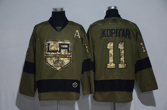 Los Angeles Kings Anze Kopitar #11 2020 Stadium Series Camo Jersey Jersey