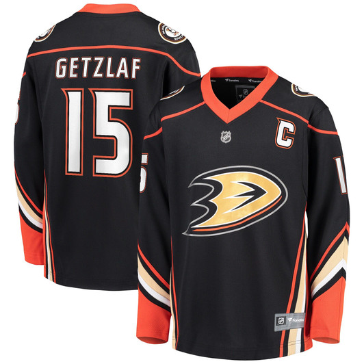 Youth Fanatics Branded Ryan Getzlaf Black Anaheim Ducks Replica Player Jersey