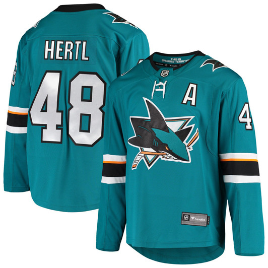 Men'S Fanatics Branded Tomas Hertl Teal San Jose Sharks Team Home Breakaway Jersey