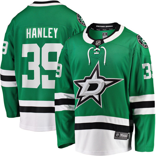 Men'S Fanatics Branded Joel Hanley Kelly Green Dallas Stars Breakaway Player Jersey