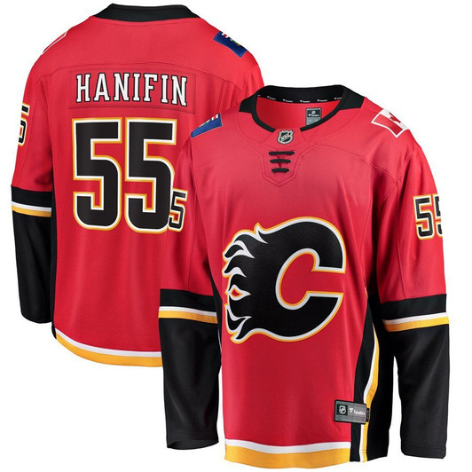 Men'S Fanatics Branded Noah Hanifin Calgary Flames Red Home Breakaway Player Jersey