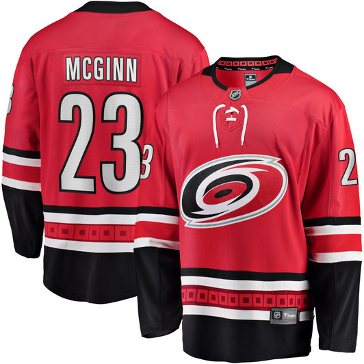Men'S Fanatics Branded Brock Mcginn Red Carolina Hurricanes Home Breakaway Player Jersey