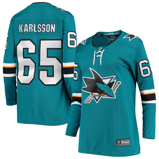 Women'S Fanatics Branded Erik Karlsson Teal San Jose Sharks Breakaway Home Player Jersey