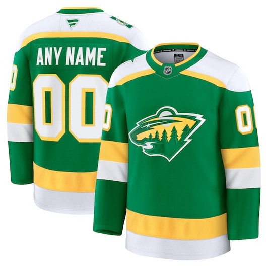 Men's Minnesota Wild Fanatics Green Alternate Premium Custom Jersey