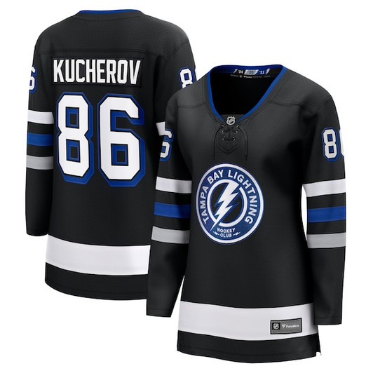 Women's Tampa Bay Lightning Nikita Kucherov Fanatics Black  Breakaway Jersey