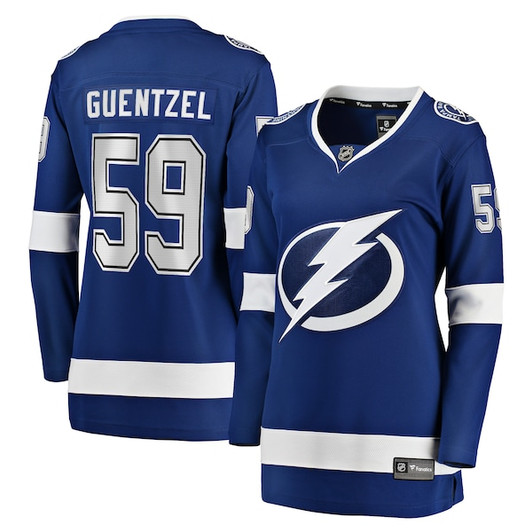 Women's Tampa Bay Lightning Jake Guentzel Fanatics Blue Home Premier Breakaway Player Jersey Breakaway Jersey
