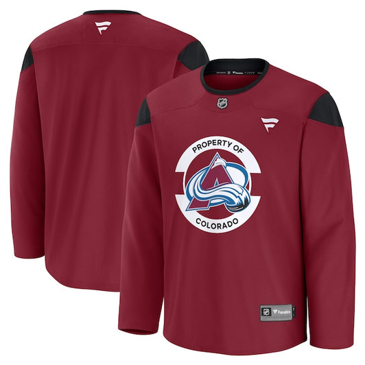 Men's Colorado Avalanche Fanatics Burgundy Practice Jersey