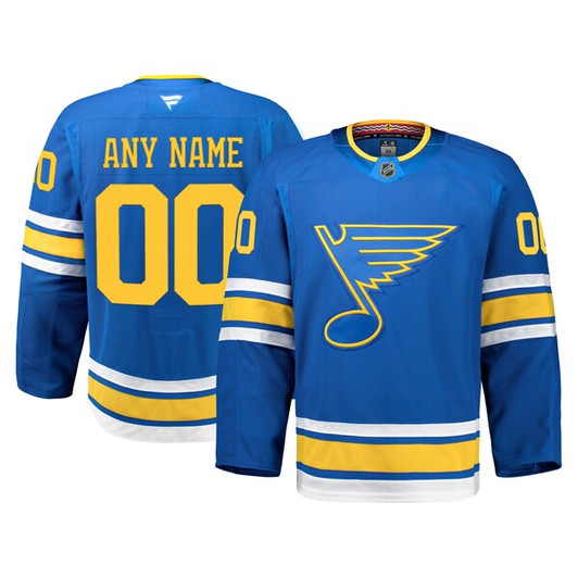 Men's St. Louis Blues Fanatics Blue Home  Pro Custom Jersey