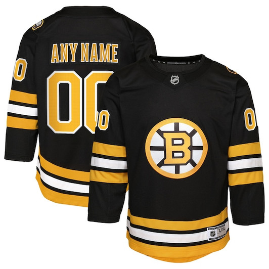 Youth Boston Bruins  Black Home Custom Premier Jersey