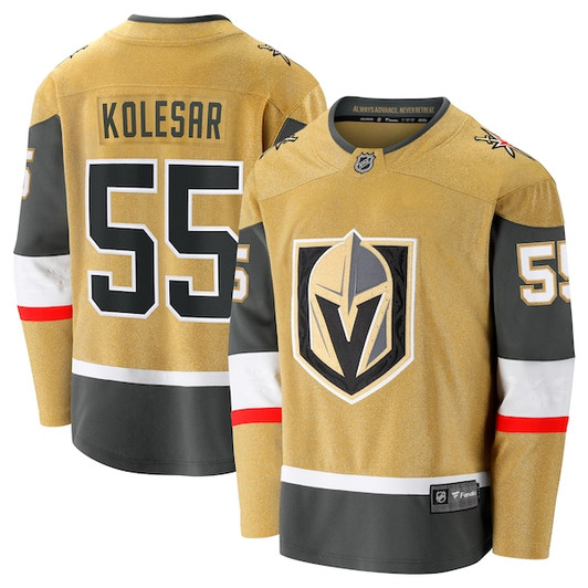 Men's Vegas Golden Knights Keegan Kolesar Fanatics Gold Home Breakaway Jersey