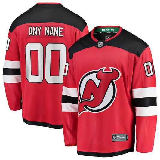 Men's New Jersey Devils Fanatics Red Home Breakaway Custom Jersey